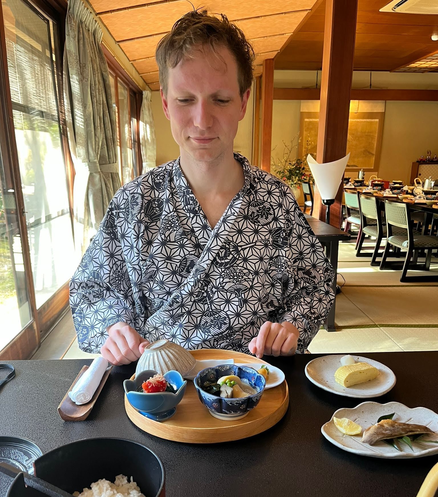 Me eating a japanese breakfast